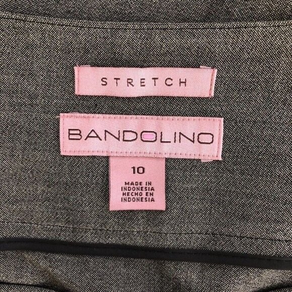 Bandolino Skirt Womens Size 10 Stretch Work Career Brown Flared EUC - Picture 6 of 7